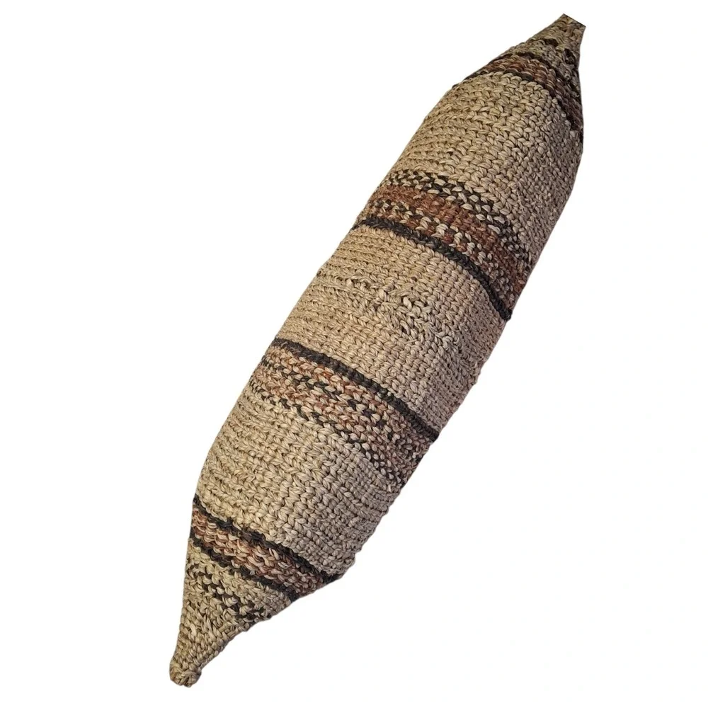 Vintage Ethiopian Hand-Woven Gambela Canoe Bread Basket African Folk Art